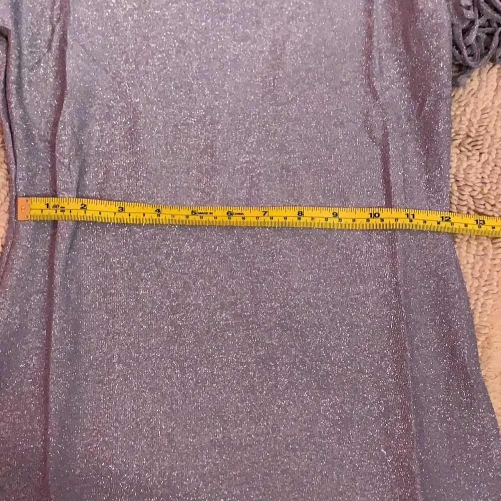 HOST PICK❣️Women’s Fringe Sleeve Glitter Dress Sz XS - Picture 8 of 9